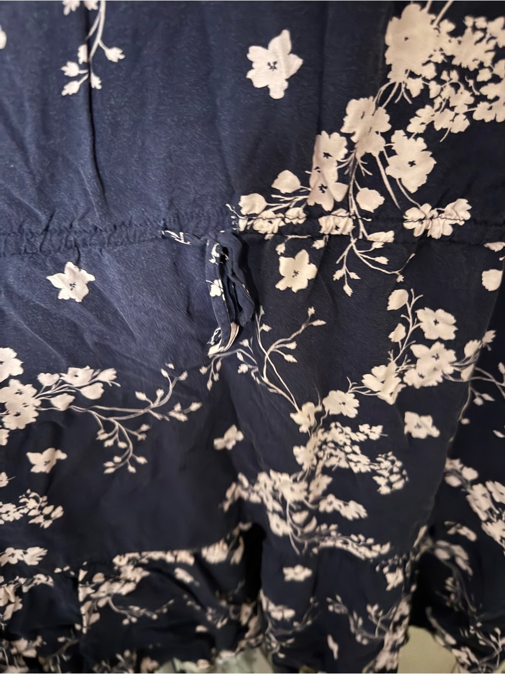 GAP Navy Sleeveless Dress with Pale Pink Floral Print - Picture 5 of 5